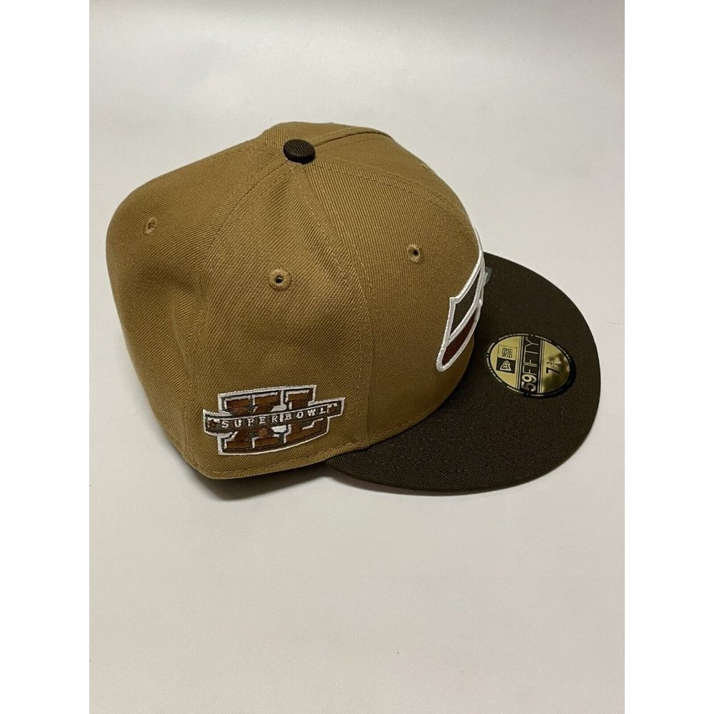 New Era 59Fifty NFL Seattle Seahawks Super Bowl XL Patch Cap Hat Wheat Brown - Picture 5 of 10